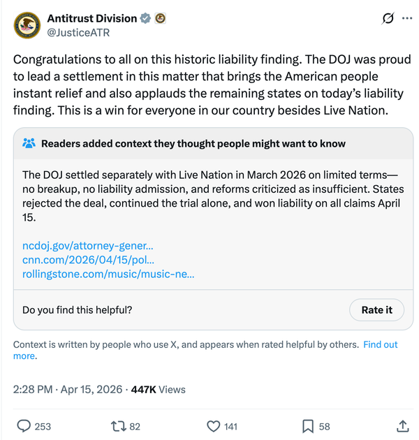 The MAGA DOJ Sold Out Every Ticketmaster Customer in America. Then It Took a Victory Lap.
